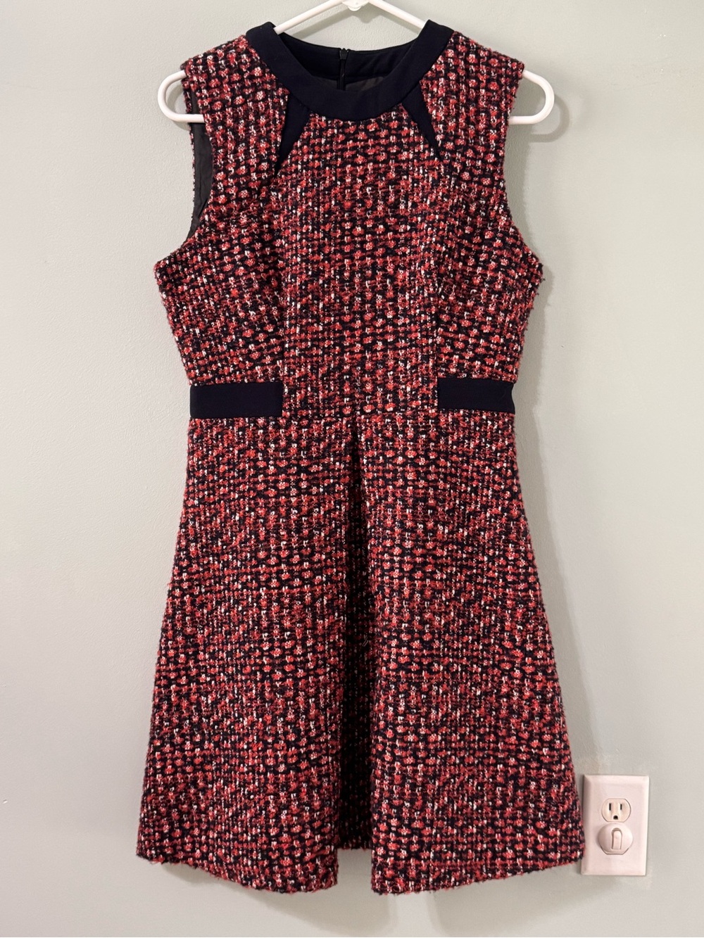 Pink Martini Blair's Calling Tweed Wool Blend Sleeveless Dress Size S